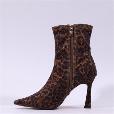 Una Healy I Get Around High Heel Boot - Leopard Glitter